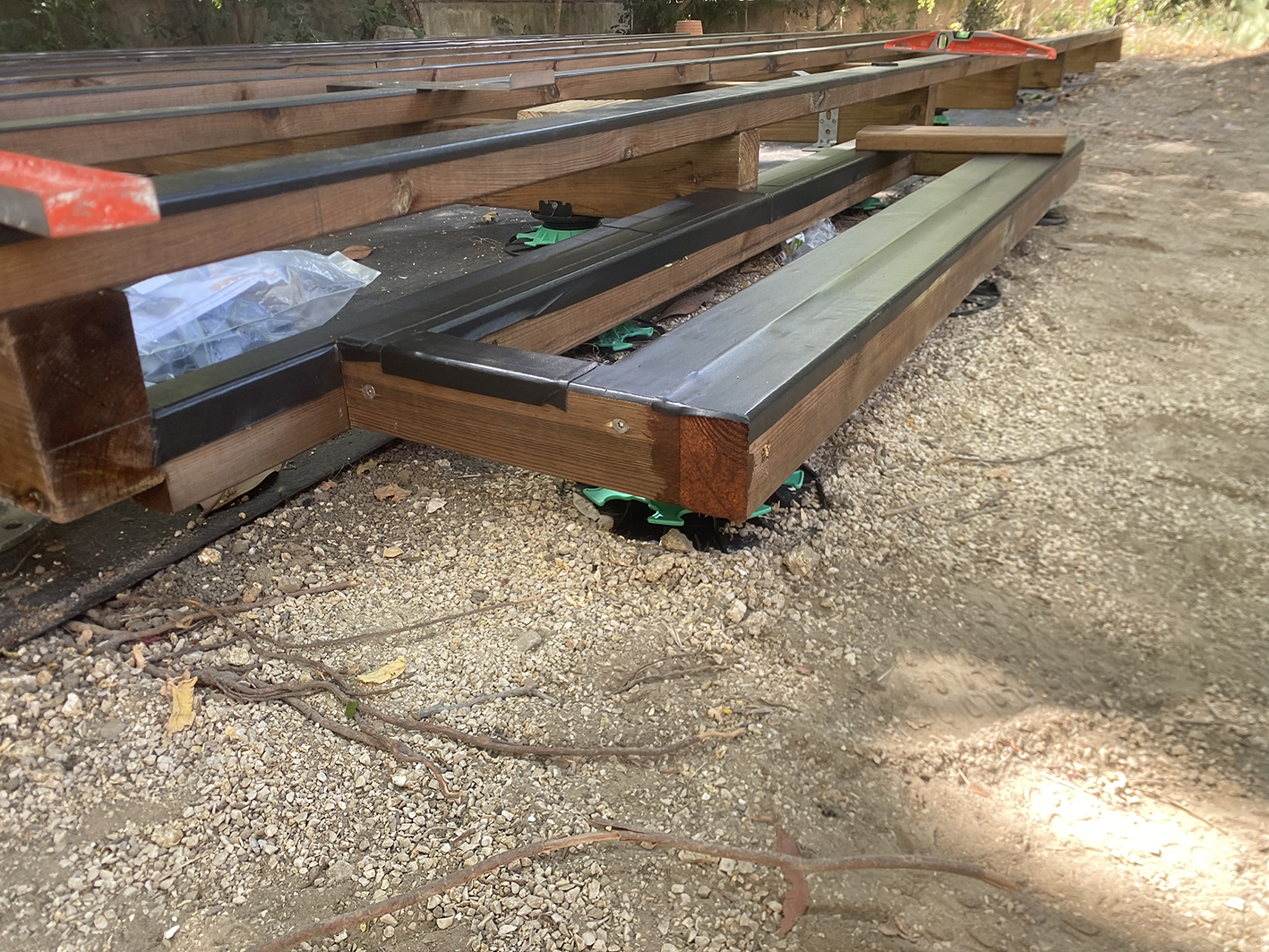 Terrasse en bois Durant les travaux